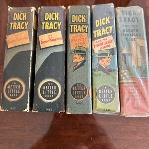 Dick Tracy Vintage Collection better little book circa 1940s lot of five